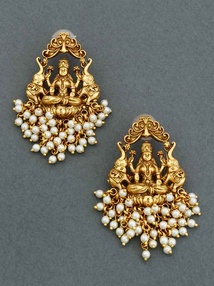 Lakshmi Earrings - Gold – Saraswati Designs